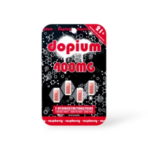 dopium 7 hydroxymitragynine chewable tablet 100mg raspberry 4ct 10995