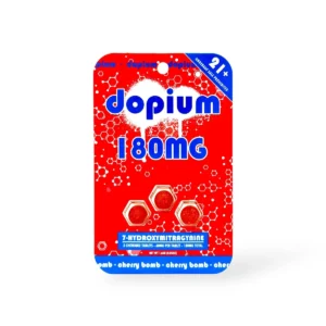 dopium 7 hydroxymitragynine chewable tablets cherry bomb 60mg per tablet 3ct 23475