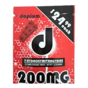 dopium 7OH Flavored Tablets 100mg x 2ct Raspberry